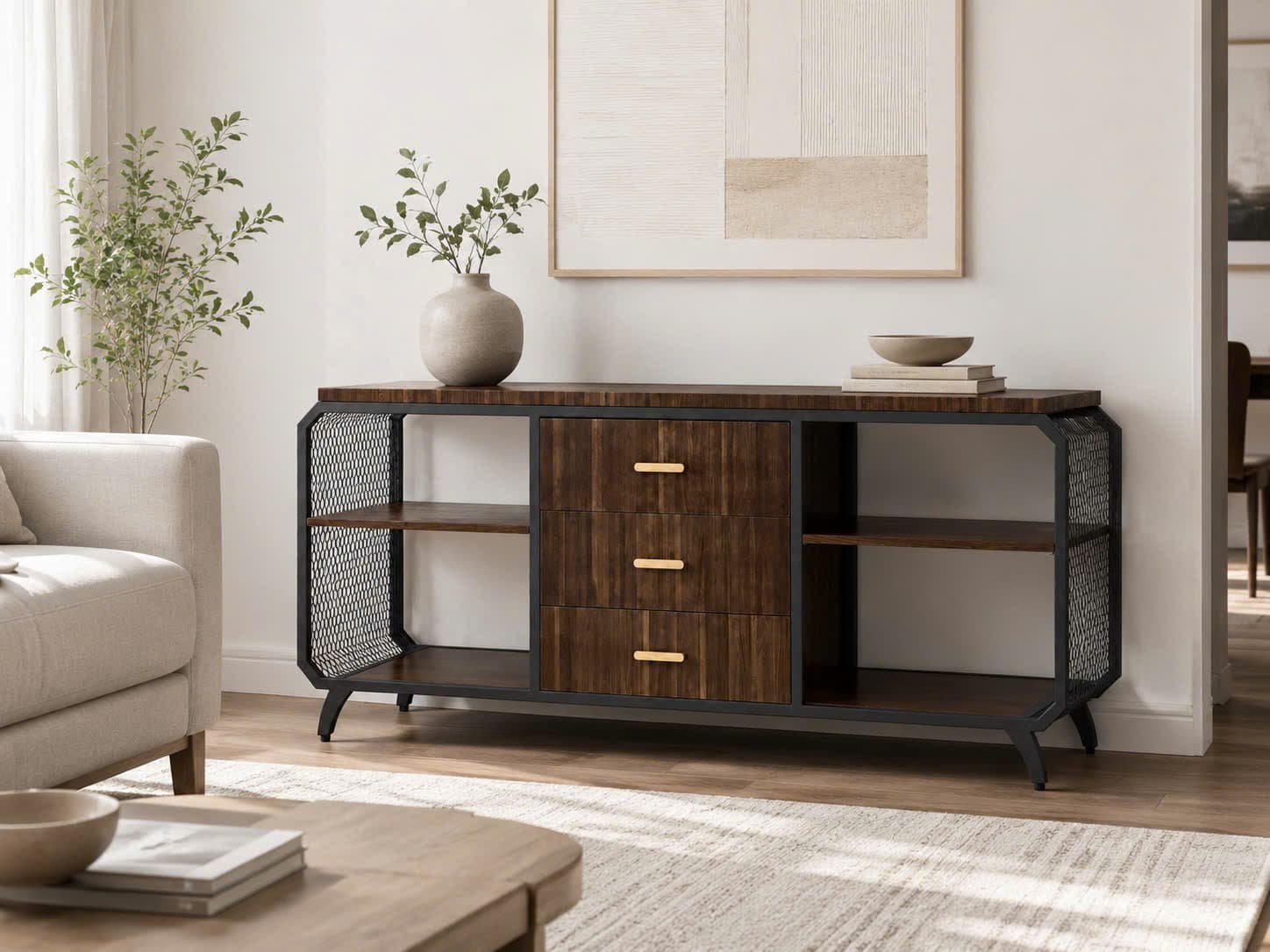Tủ Steelwood 3 ngăn kéo trong phòng khách